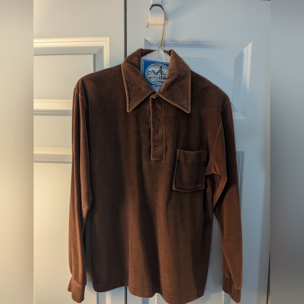 Vintage brown sweater shirt, adult small